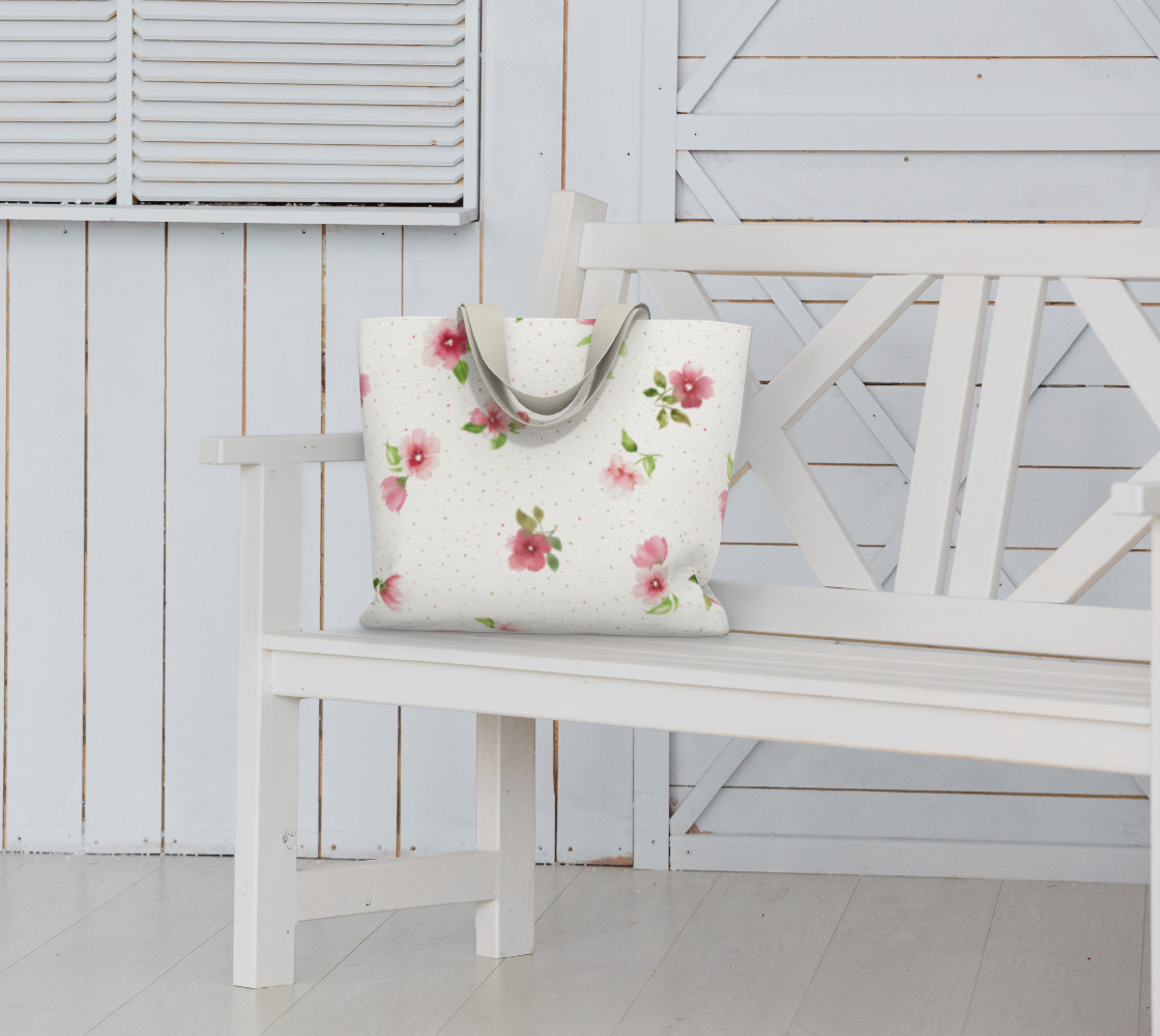 Happy Flower Spot Large Tote