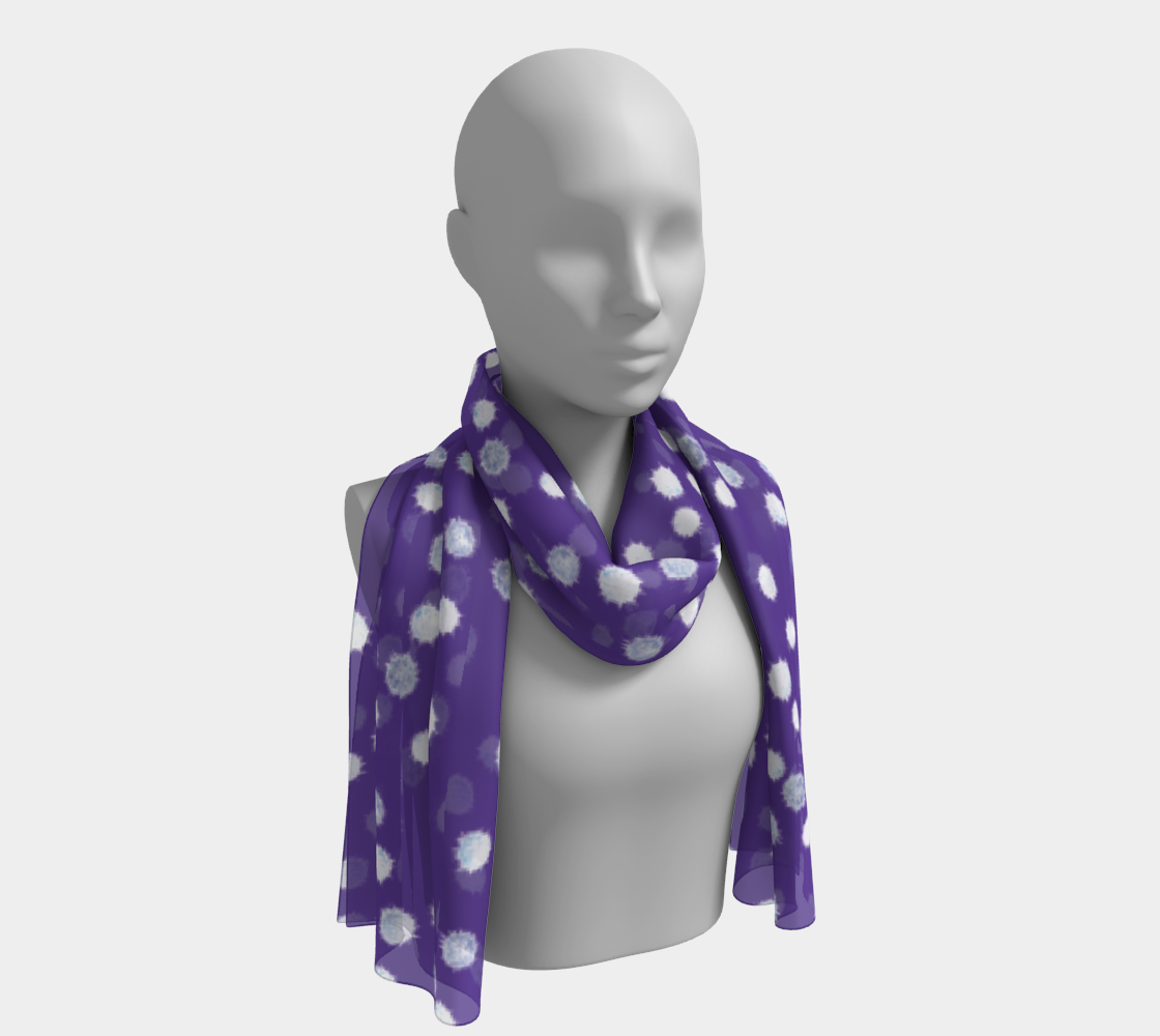 Lavender Dreams, Thistle Spot, Purple, Long Scarf