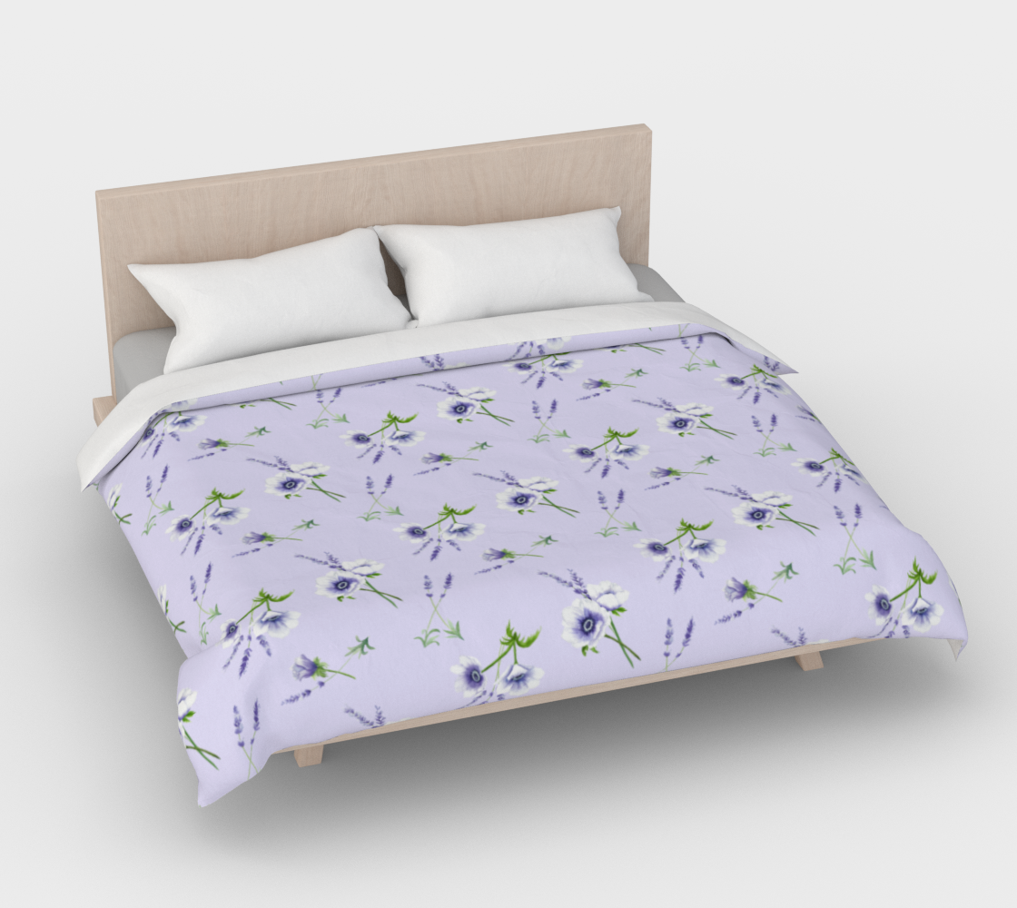 Lavender Dreams, Anemone Duvet Cover