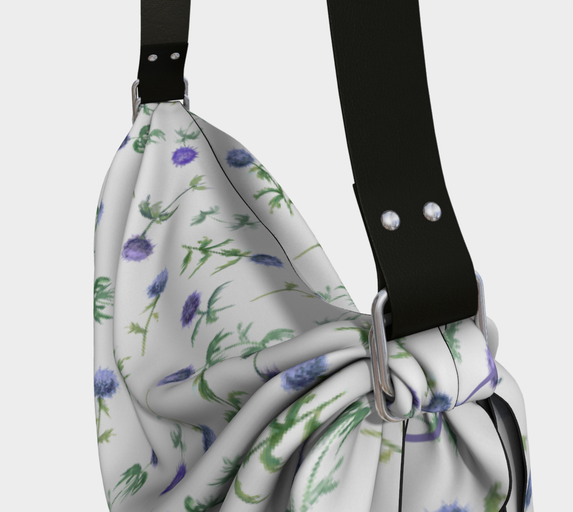 Lavender Dreams, Blue Thistle, Origami Tote