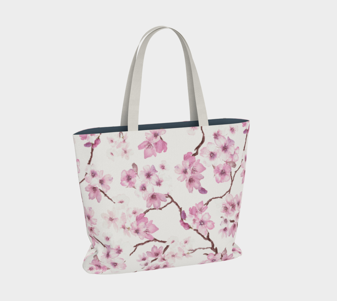 White Cherry Blossom Tote Bag